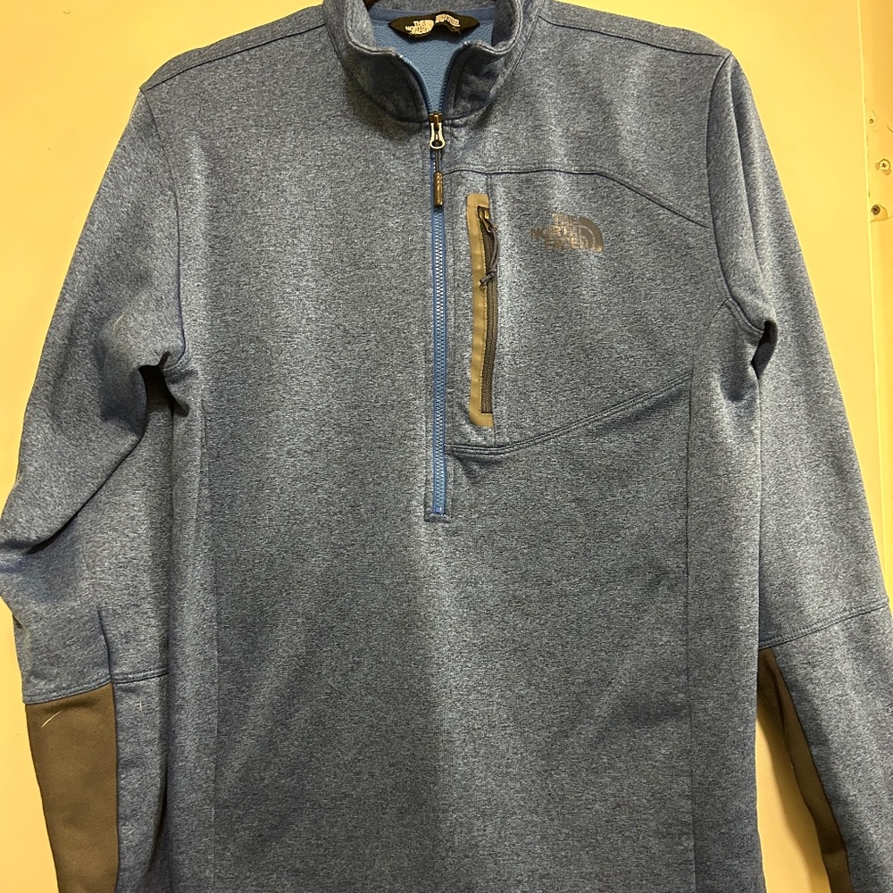 North Face Blue Half Zip Size M